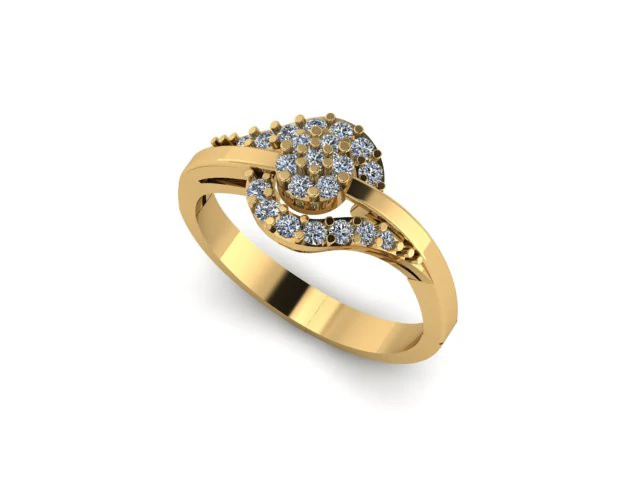 Fancy ring for dimonds 3D Model .c4d .max .obj .3ds .fbx .stl .blend 