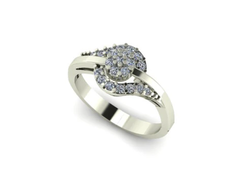 Fancy ring for dimonds 3D Model