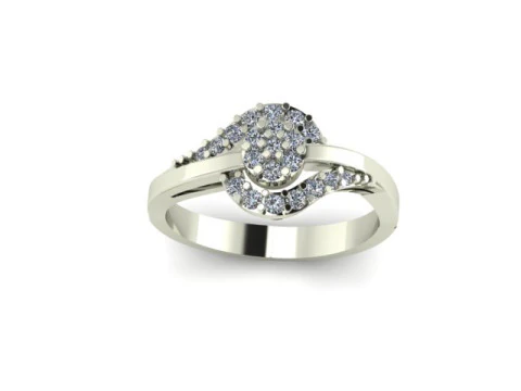 Fancy ring for dimonds 3D Model