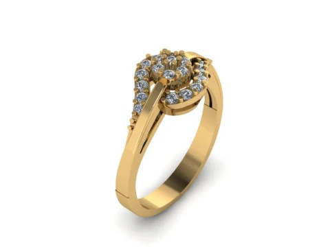 Fancy ring for dimonds 3D Model