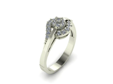 Fancy ring for dimonds 3D Model