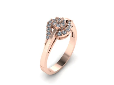 Fancy ring for dimonds 3D Model