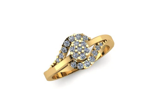 Fancy ring for dimonds 3D Model