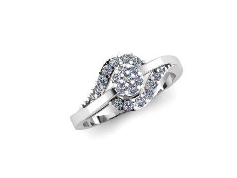 Fancy ring for dimonds 3D Model