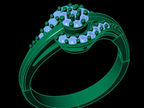 Fancy ring for dimonds 3D 模型
