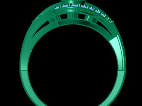Fancy ring for dimonds 3D Model