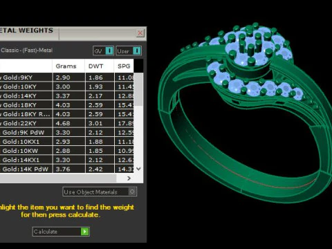Fancy ring for dimonds 3D Model