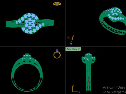 Fancy ring for dimonds 3D 模型