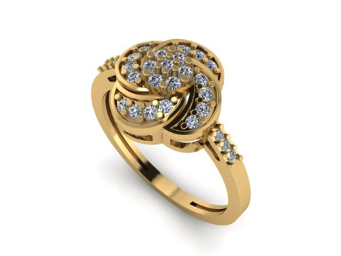 Engagement ring for daimonds 3D 模型
