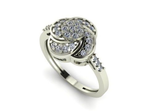 Engagement ring for daimonds Modèle 3D