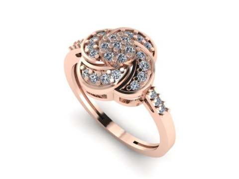 Engagement ring for daimonds Modèle 3D