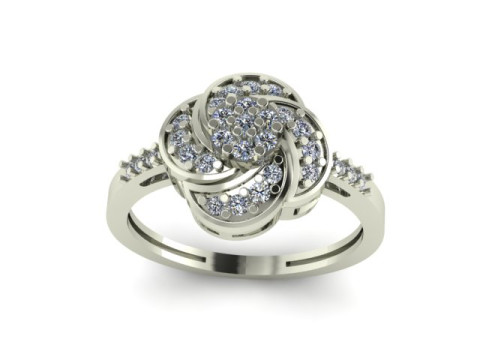 Engagement ring for daimonds Modèle 3D