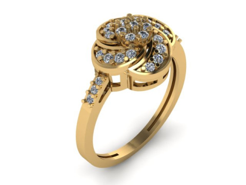 Engagement ring for daimonds Modèle 3D