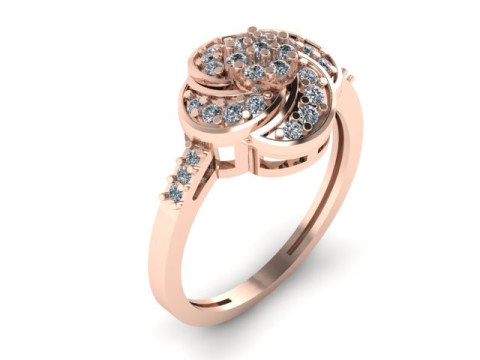 Engagement ring for daimonds Modèle 3D