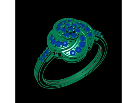 Engagement ring for daimonds Modèle 3D