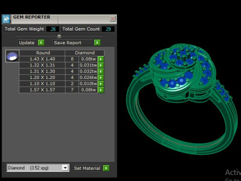Engagement ring for daimonds Modèle 3D