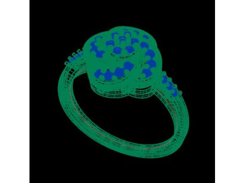 Engagement ring for daimonds Modèle 3D