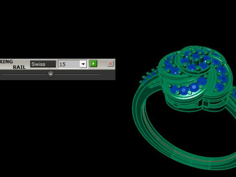 Engagement ring for daimonds Modèle 3D