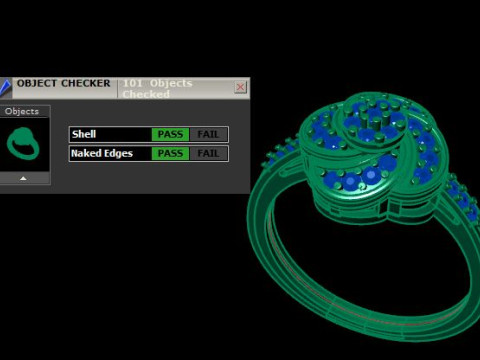 Engagement ring for daimonds Modèle 3D