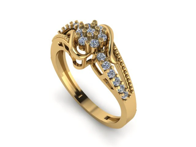 Engagement ring 3D Model .c4d .max .obj .3ds .fbx .stl .blend 