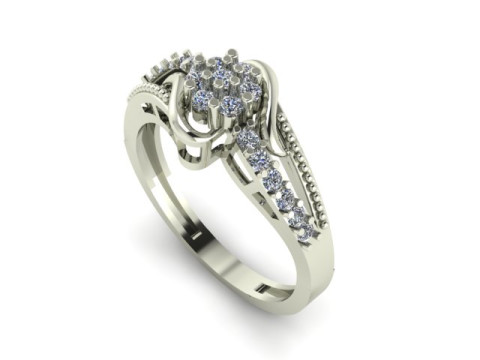 Engagement ring Model 3D