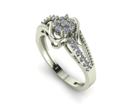 Engagement ring 3D Model