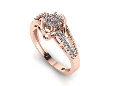 Engagement ring Model 3D