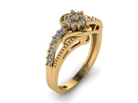 Engagement ring Model 3D