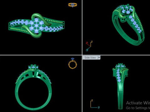 Engagement ring Model 3D
