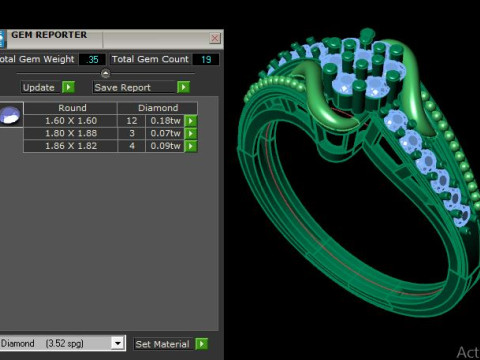 Engagement ring Model 3D