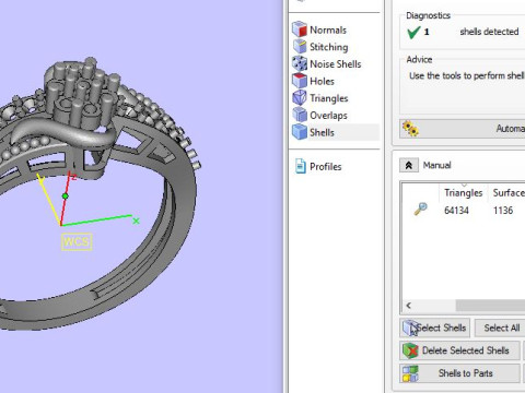 Engagement ring Model 3D