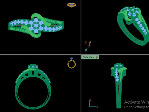 Engagement ring Model 3D