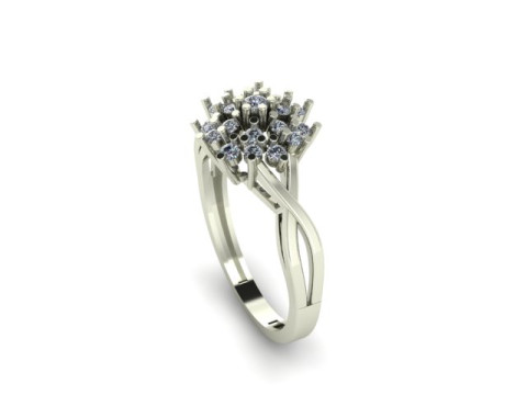 Fancy wedding ring for daimonds 3Dモデル