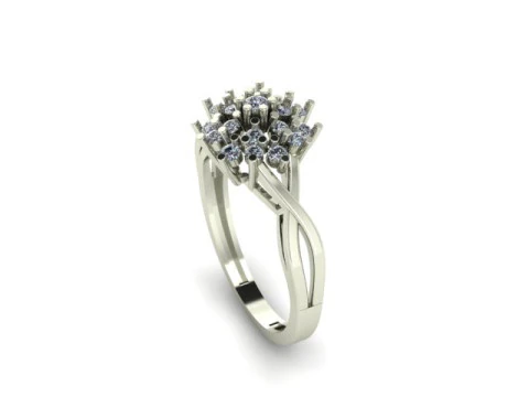 Fancy wedding ring for daimonds 3D Model
