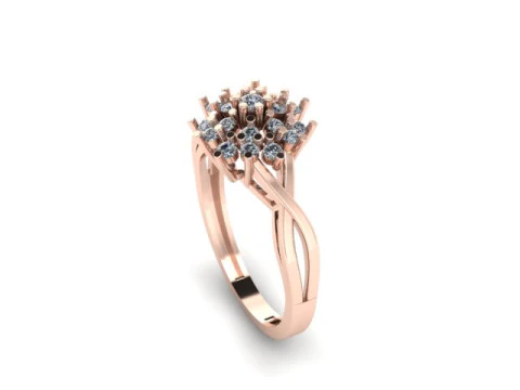 Fancy wedding ring for daimonds 3D Model