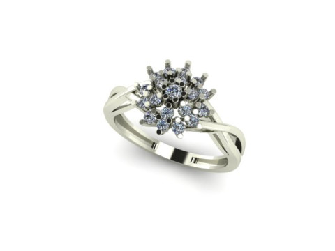 Fancy wedding ring for daimonds 3Dモデル