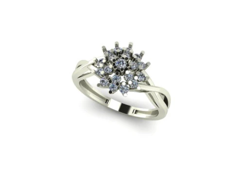 Fancy wedding ring for daimonds 3D Model