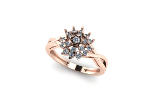 Fancy wedding ring for daimonds 3D Model