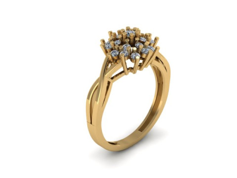 Fancy wedding ring for daimonds 3Dモデル