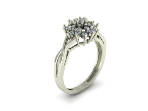 Fancy wedding ring for daimonds 3Dモデル