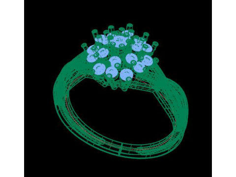 Fancy wedding ring for daimonds 3Dモデル