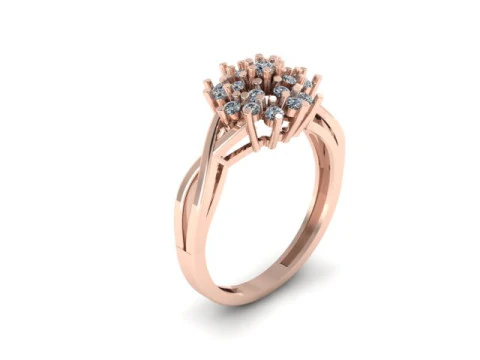 Fancy wedding ring for daimonds 3D Model