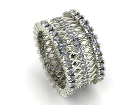 Band ring for daimonds Modelo 3D