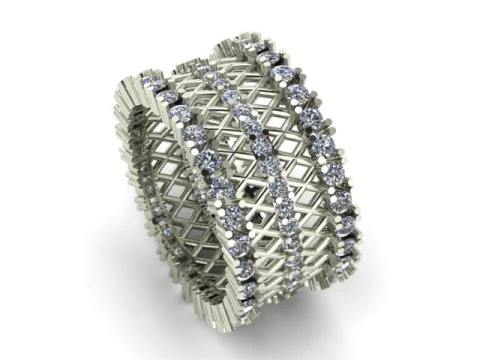 Band ring for daimonds 3D Model