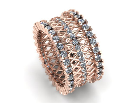 Band ring for daimonds Modelo 3D