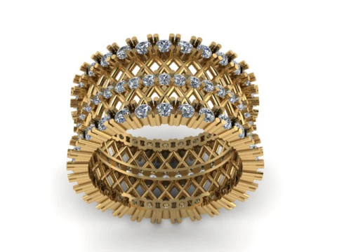 Band ring for daimonds 3D Model