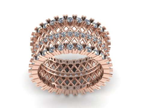 Band ring for daimonds Modelo 3D