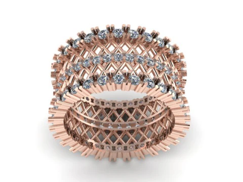 Band ring for daimonds 3D Model