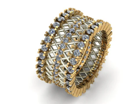 Band ring for daimonds 3D Model