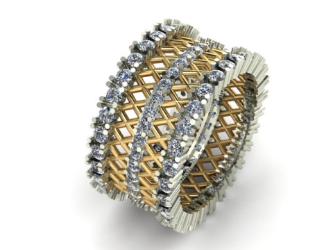 Band ring for daimonds Modelo 3D